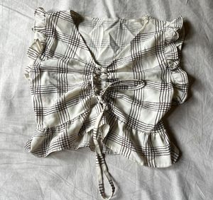 tie up crop top🤍