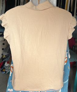 Cute Ruffle Sleeve Button-Up Shirt
