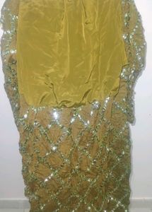Olive Green Embellished Kurta Set with Dupatta