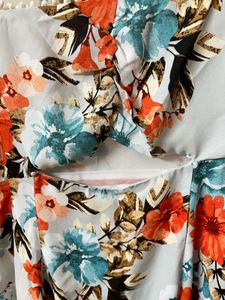 Floral Print Cut-Out Mini Dress