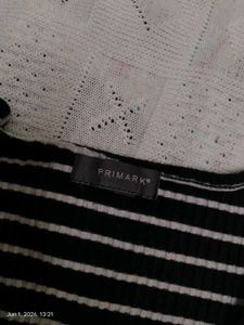 Striped V-Neck Cropped Top
