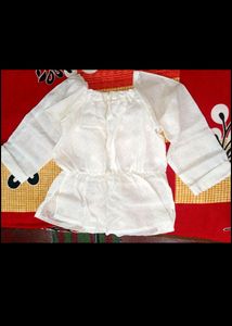Brand New Chikankari White Peplum top