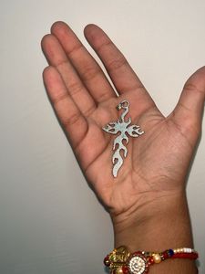 Unique Flame Cross Pendant