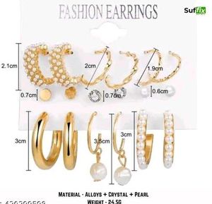 Combo set of 9 Stylish Earrings with latest design