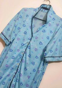 Cyan Color NightSuit For 42 Bust