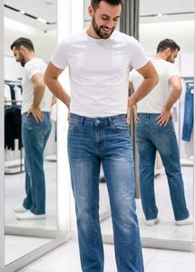 Y2k Men's Blue Denim Jeans
