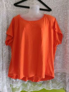 LIZ CLAIBORNE Bright Orange T-Shirt