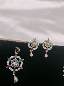 Multi Gold Silver Mix Pendant Set