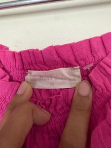 Off-Shoulder Smocked Crop Top