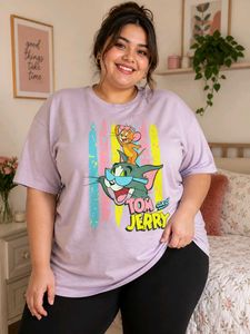 Cute Tom & Jerry Graphic T-Shirt XL oversized