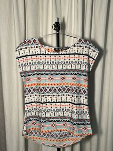 🆕Boho Print Short Sleeve Top