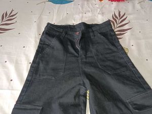 Dark Wash Cargo Pants