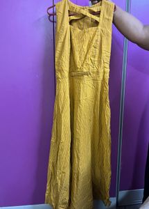 Yellow Striped Maxi Dress