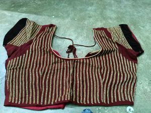 price drop.  Elegant Red &amp; Maroon Saree