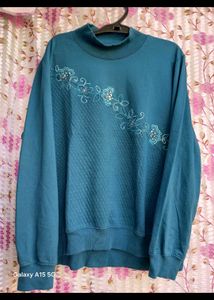 Embroidered Turtleneck Sweater