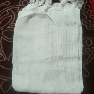 White Kurta Set with Colorful Stripes