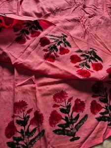 Pink Floral Embroidered kurta