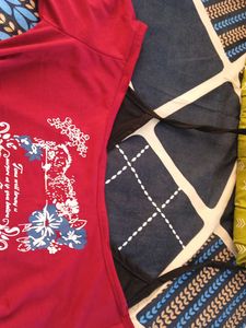 Red Casual Tunic Top