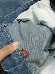 Flared Blue Denim Jeans
