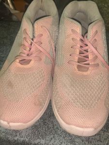 Pink &amp; Gray Athletic Sneakers