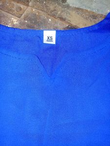 Vibrant Blue Anarkali Kurta xs