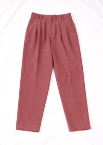 Stylish Pleated Maroon Pants