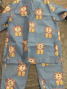 Cute Lion Print Pajama Set