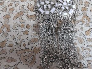 🪞✨Jhumka Earrings with Mirror work 🪞✨