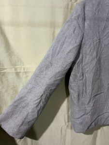 Gray button up jacket