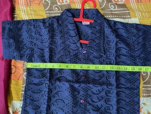 Girls Navy Blue Chikankari Top | New &amp; Unused 💙✨