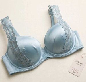 Light Blue Lace Trim Bra