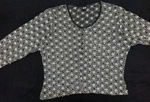 Black & White Crochet Top