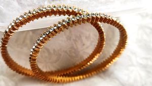 1gm Gold CZ Stone Set of 2