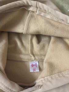 Men's Beige Zip-Up Hoodie
