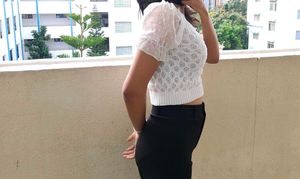 White Knit Crop Top