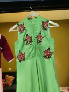 Silk Two Tone Taffeta Gown
