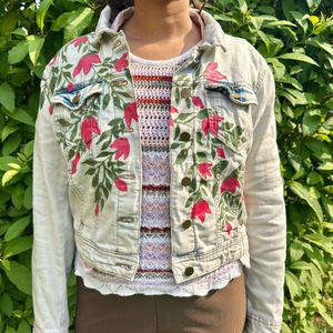 Premium Handpainted Floral jacket