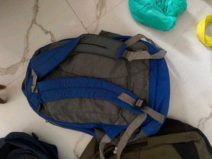 Durable Blue and Grey Backpack