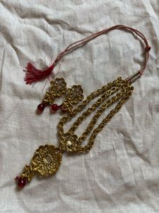 Vintage Stunning Red Stone Jewellery Set