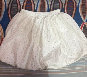 White polka dot skirt