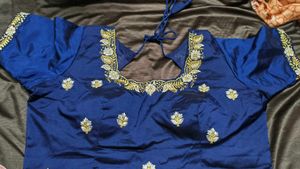Fully stitched Elegant Blue and Gold Lehenga Choli