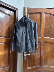 Stylish Gray Button-Up Jacket