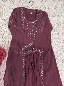 beautiful 3 piece dress with shrug and real mirror