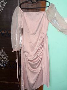Elegant Pink Midi Dress