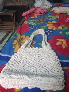 Unique Woven Handbag with Tassel