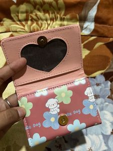 Cute Dog &amp; Flower Wallet with Charm
