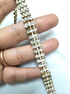 Sparkling Triple Row Chain Waist belt
