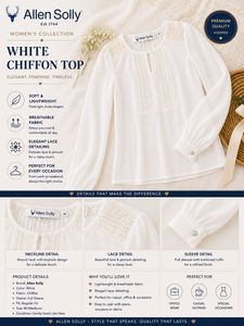 Allen Solly White Chiffon Top