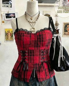 Plaid Corset Top