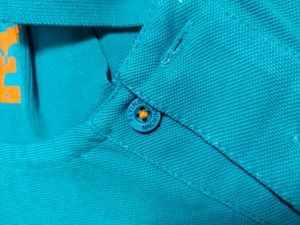FLYING MACHINE Men's Blue Polo Tshirt